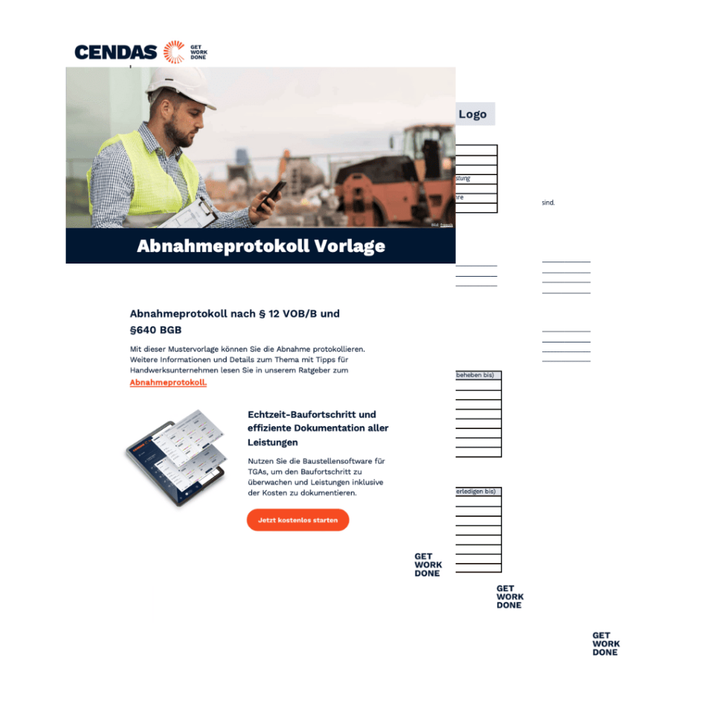 Abnahmeprotokoll Vorlage