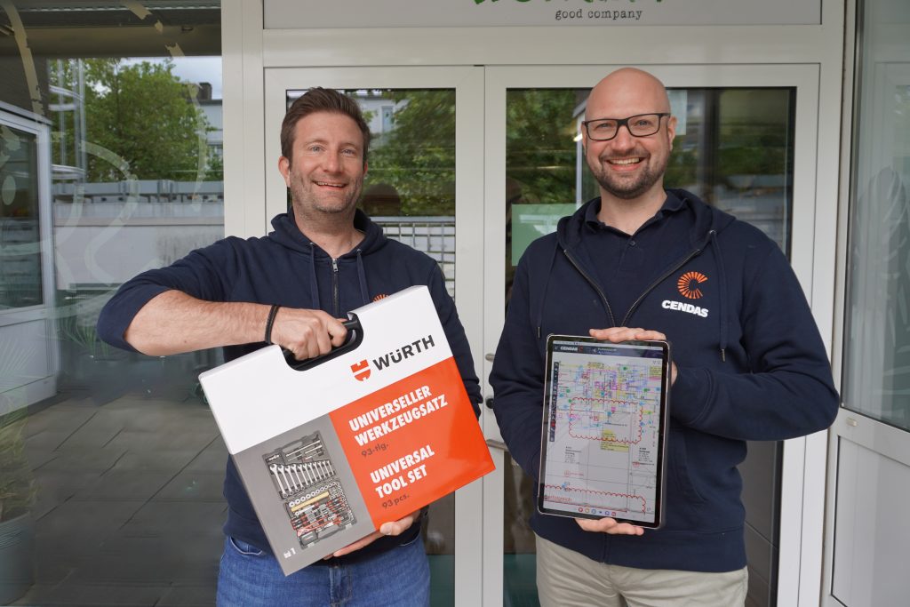 CENDAS ist Werkzeug für Handwerker auf der Baustelle | V.l.n.r. Geschäftsführer Dr. Wolf-Christian Strotmann, Geschäftsführer Andreas Rittel