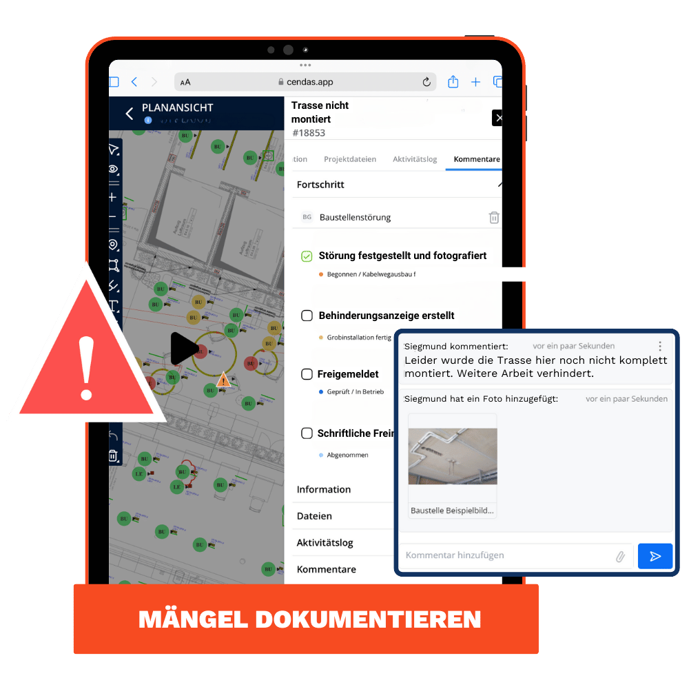 Mängelmanagement Mockup Elektro