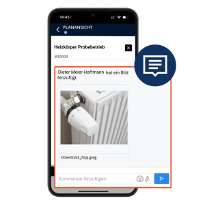 Kommentarfunktion mobil Mockup SHK