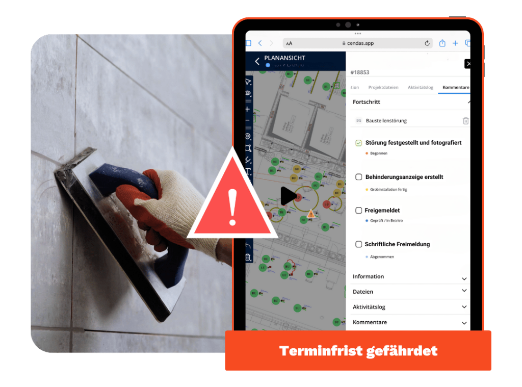 Baustellenstörung Fliesenleger Software