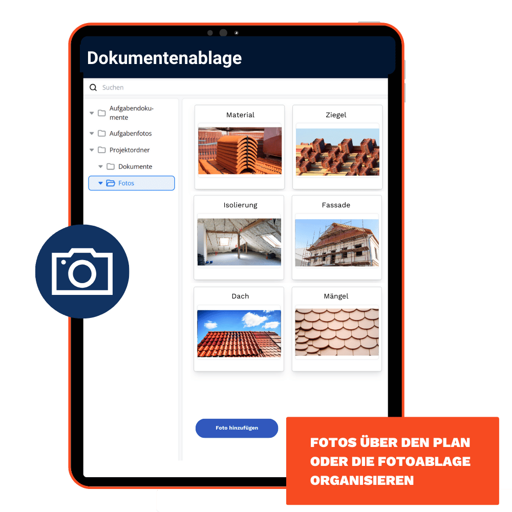 Dokumentenablage Mockup Dachdecker