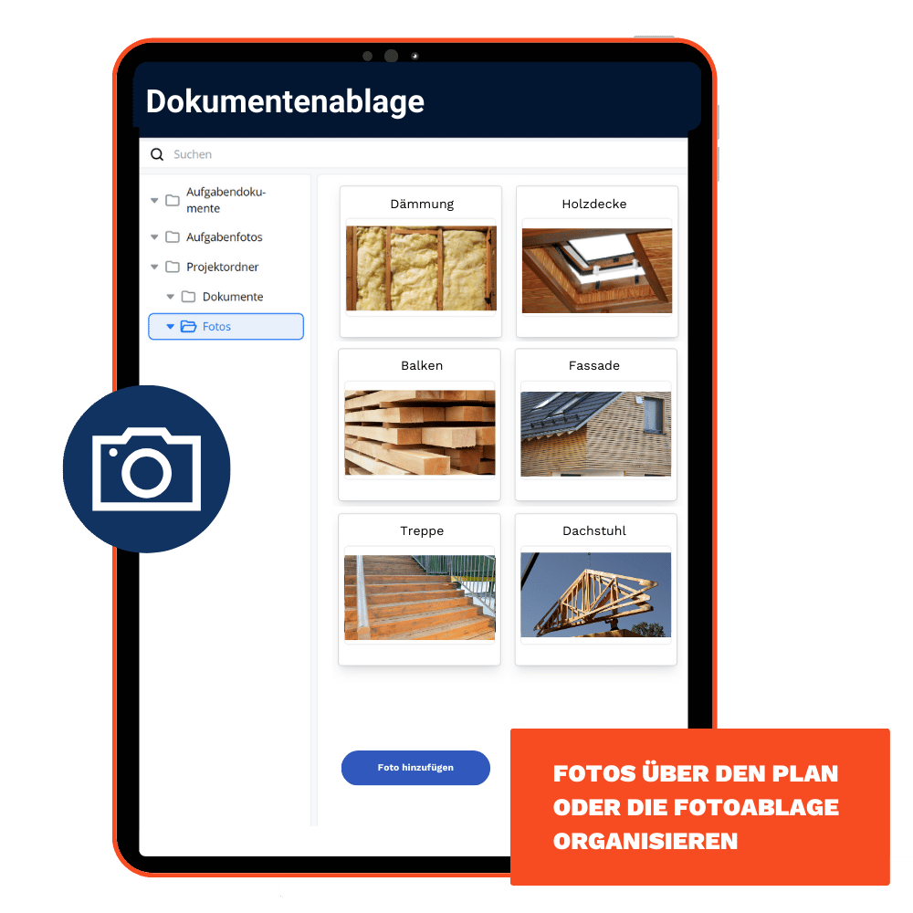 Dokumentenablage Mockup Holzbau