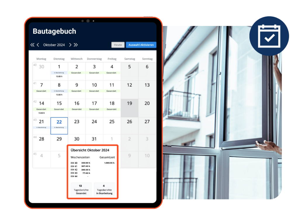 Bautagebuch Fensterbau