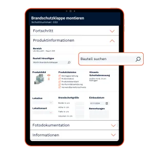 Brandschutz Software CENDAS Tablet Produktinformation