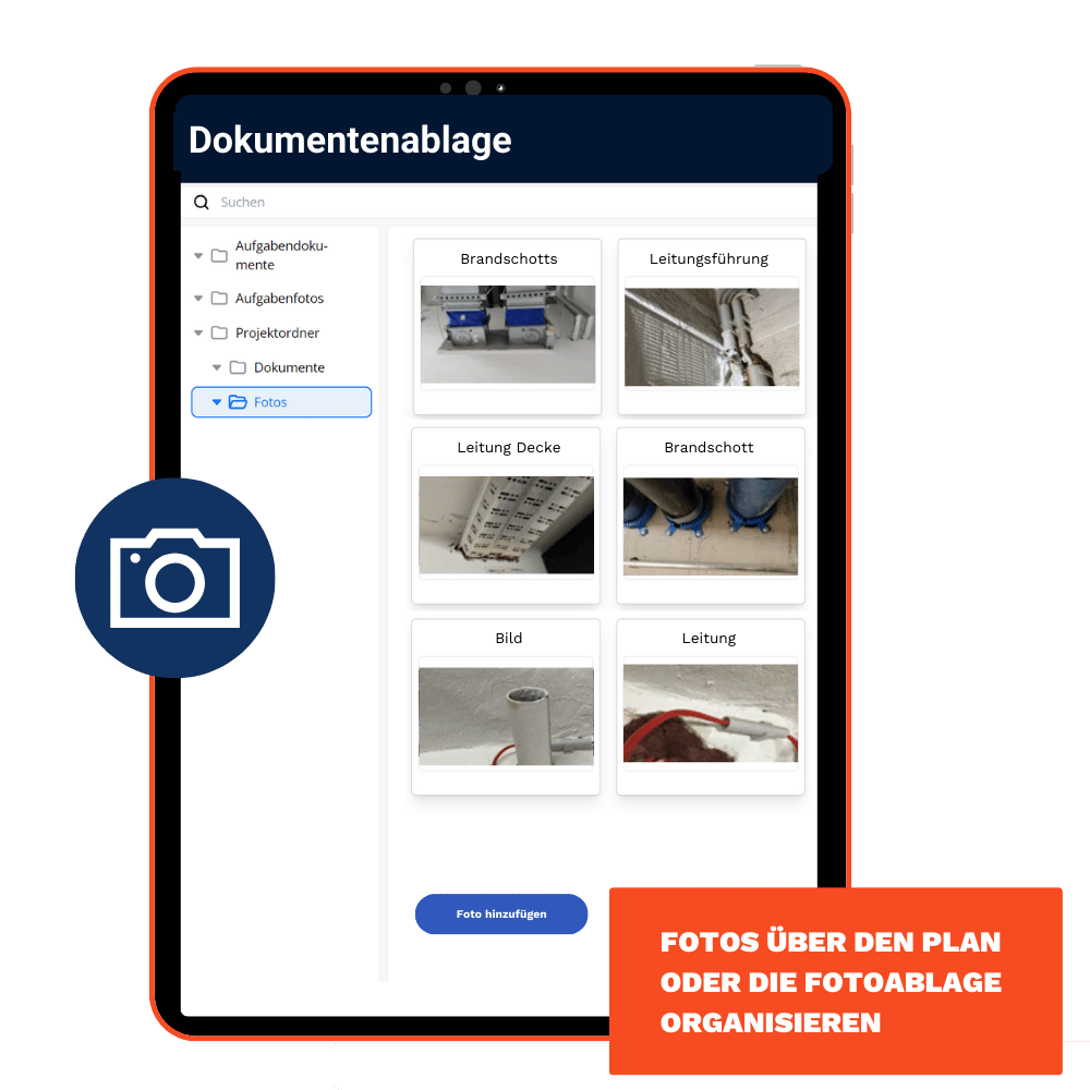 Dokumentenablage Mockup Brandschutz