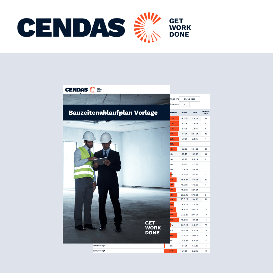 Bauzeitenplan Excel Vorlage kostenlos