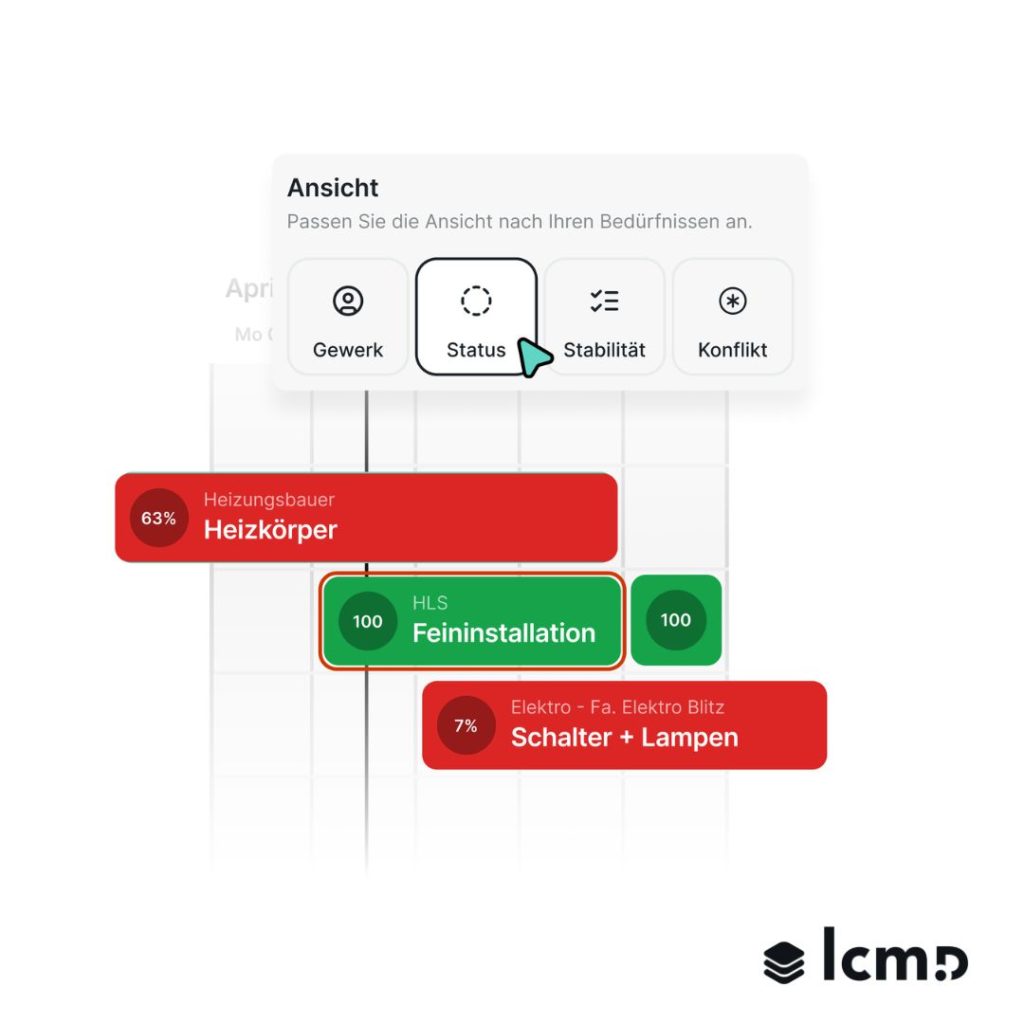 bauzeitenplan software lcmd