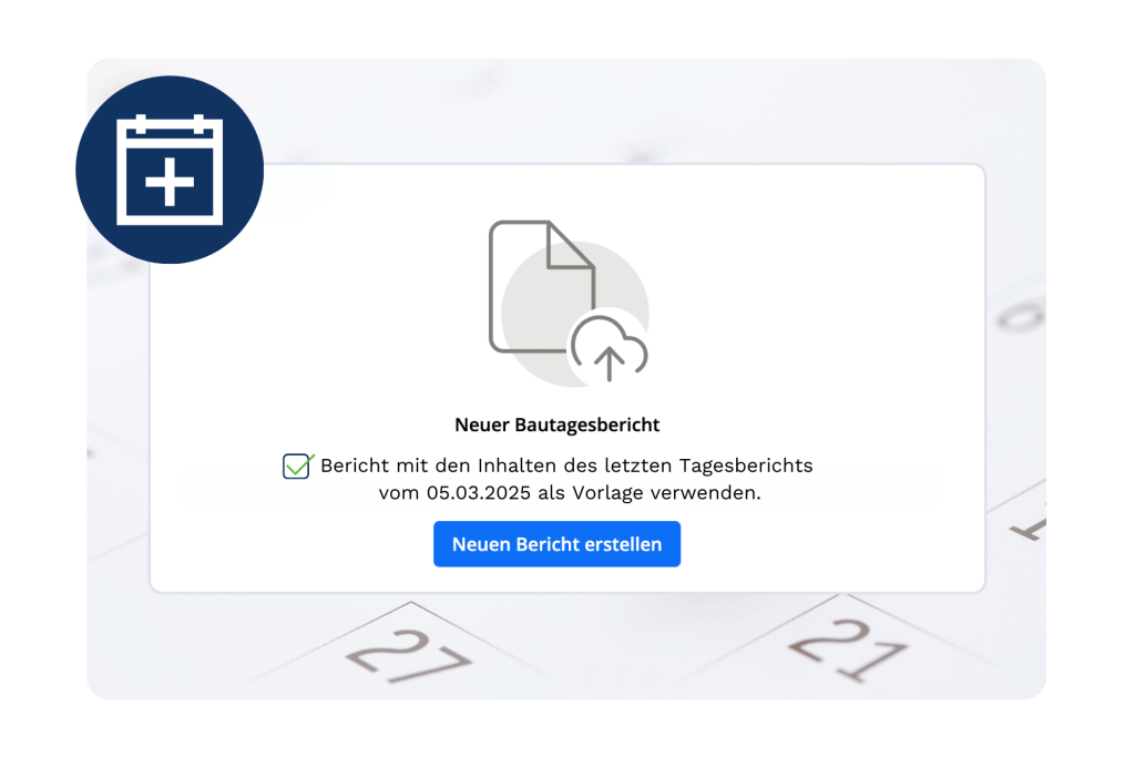 Bautagebuch App Eintrag übernehmen