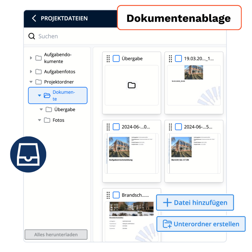 dokumentenmanagement projektdateien
