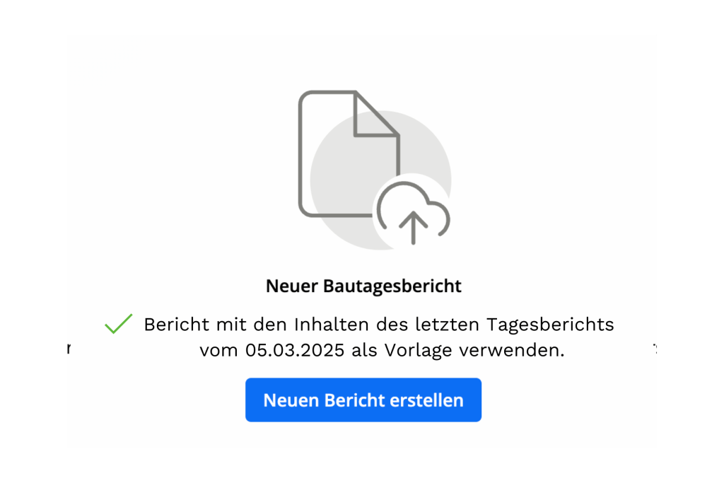 Bautagebuch App Eintrag übernehmen img