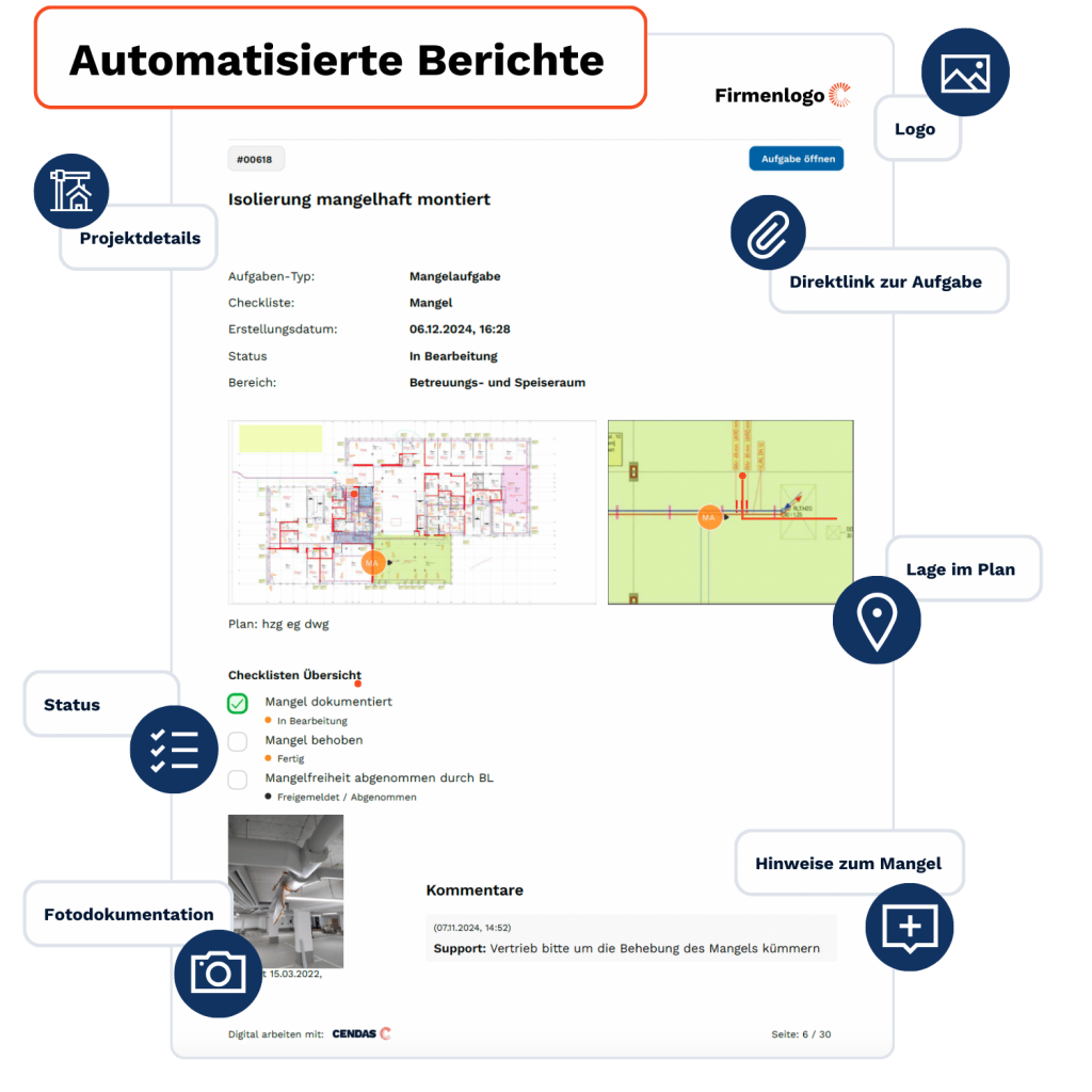baudokumentation berichte erstellen