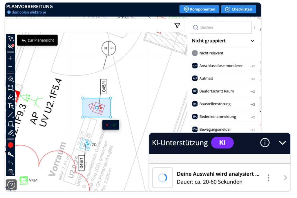 KI Plan Schritt 1 Element auswählen