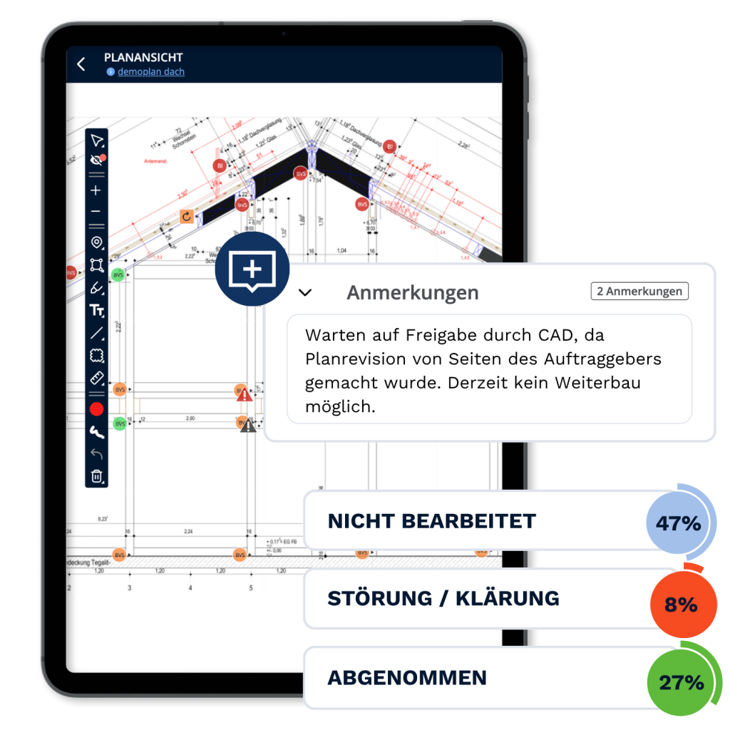 baufortschritt im blick cendas