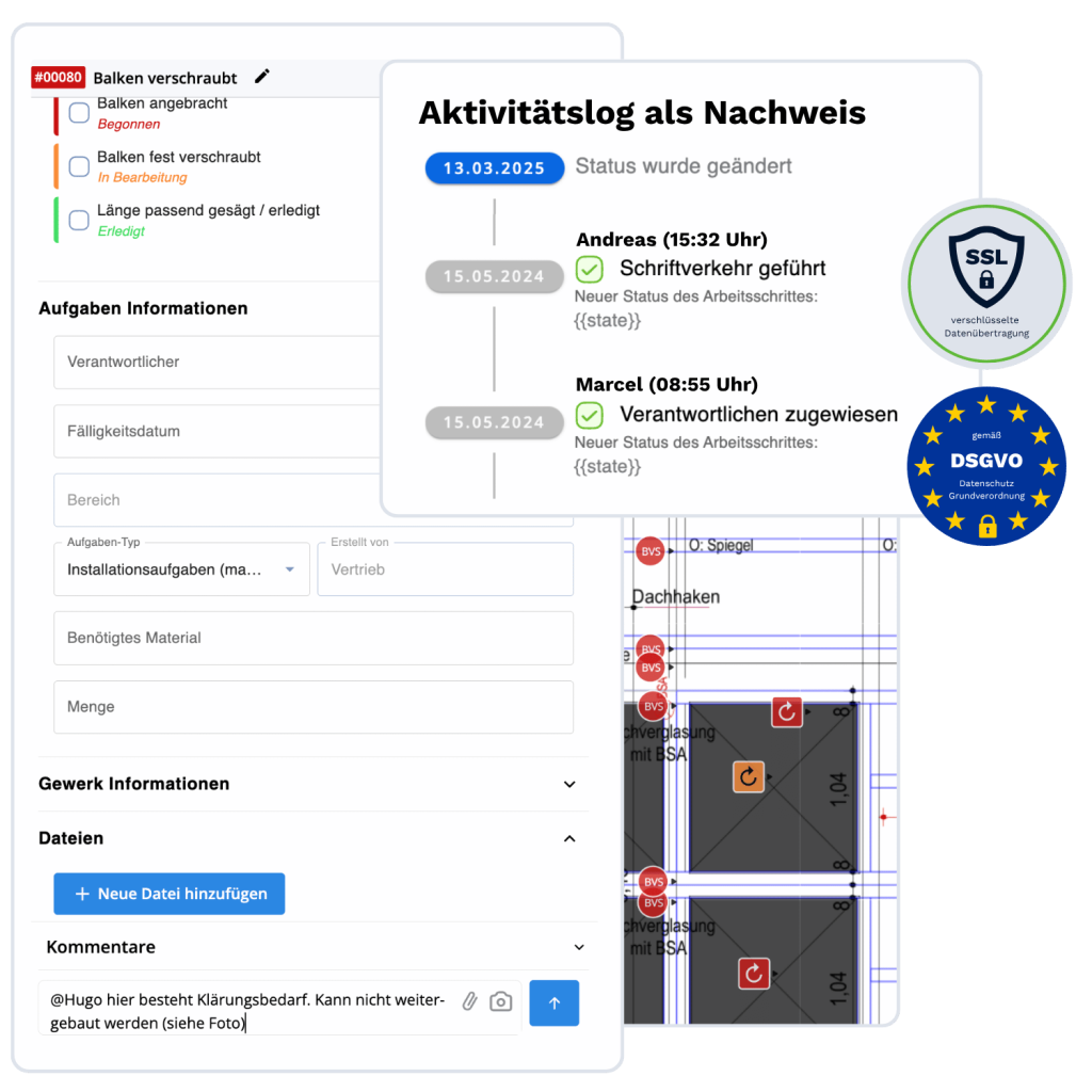 kommunikation auf der baustelle dsgvo