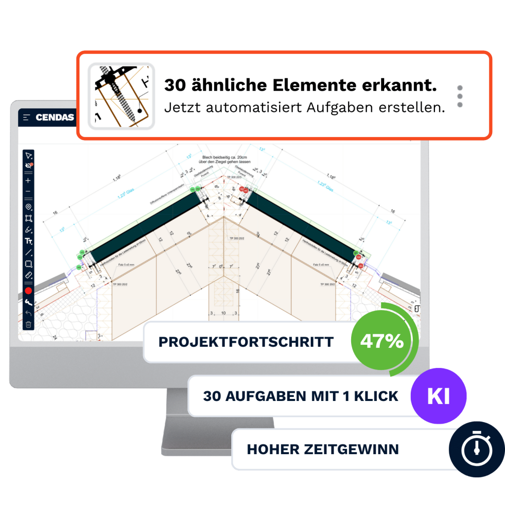 KI Analyse des Bauplans cendas