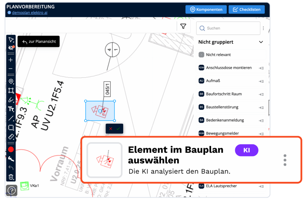 KI Plan Schritt 1 Element auswählen