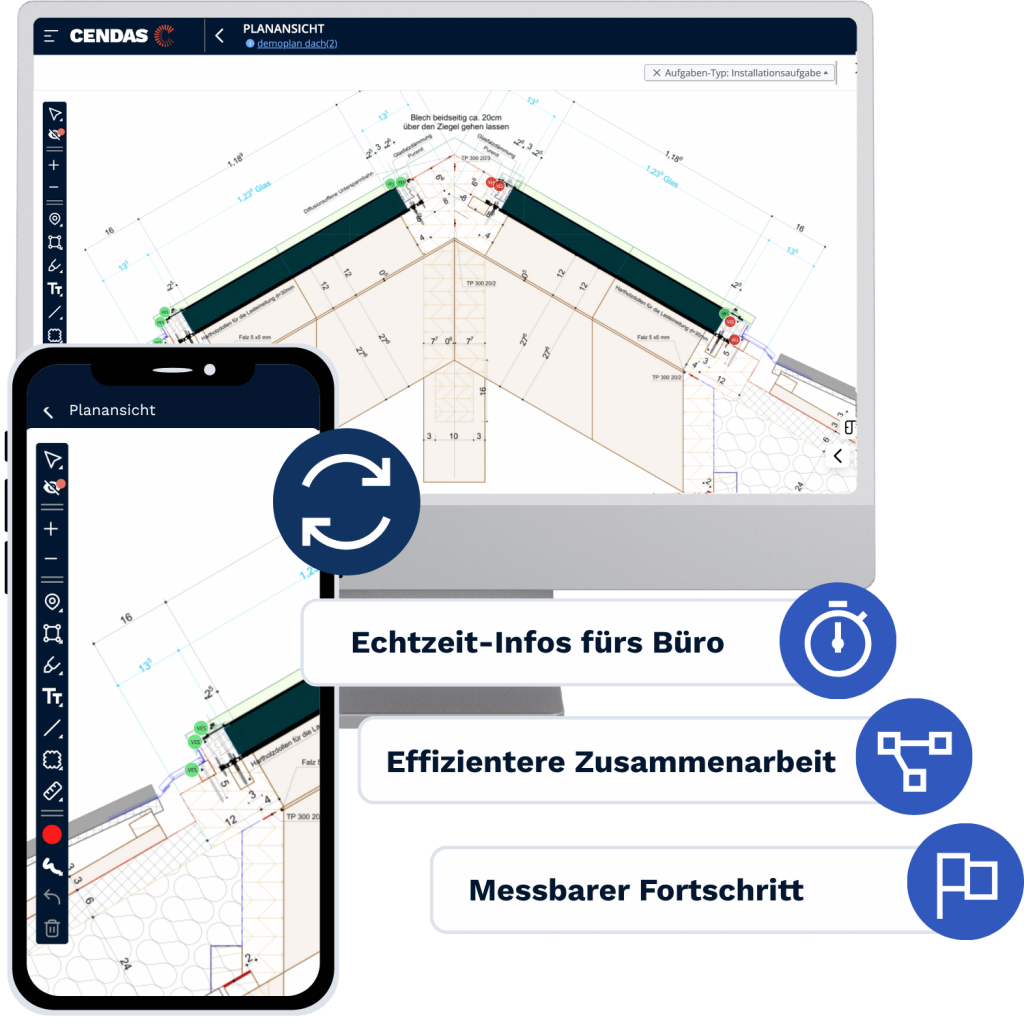 cendas app baustelle büro