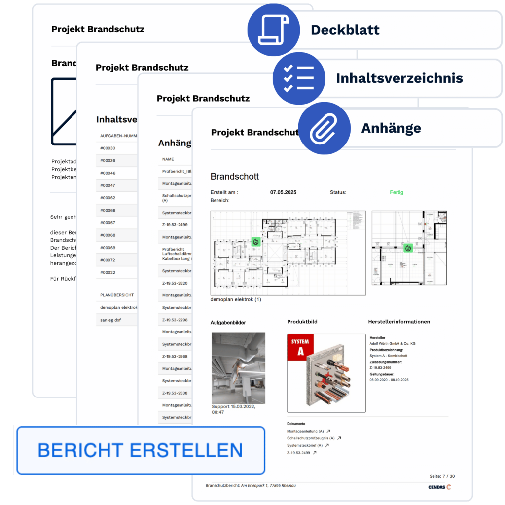 brandschutzbericht mit cendas app