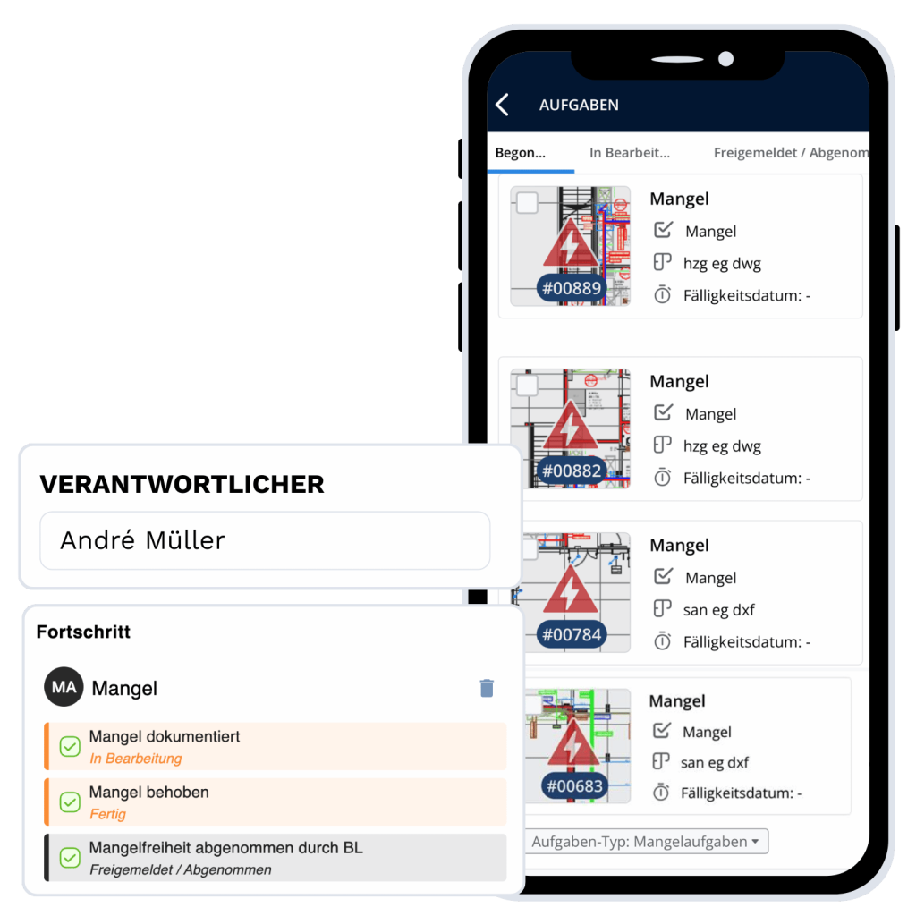 mängelmanagement app cendas architekten