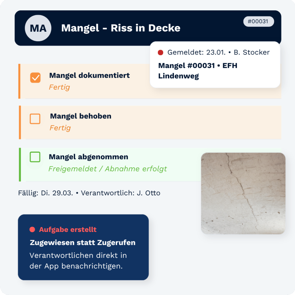 cendas app status aufgabe